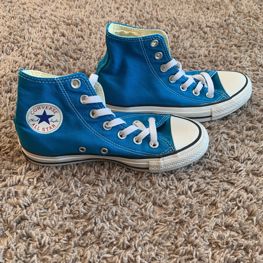 Converse All Star Chuck Taylor High Top Blue Mens 3 Women’s 5 EUC